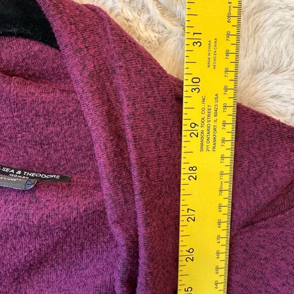 Chelsea & Theodore Sweater Top 1X Womens Marled Cowl Neck Knit Purple - Picture 9 of 9